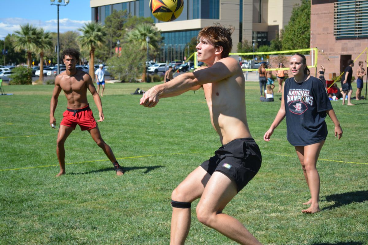 Player digging at OVCU tournament