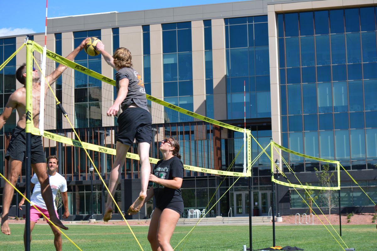 Player spiking at OVCU tournament